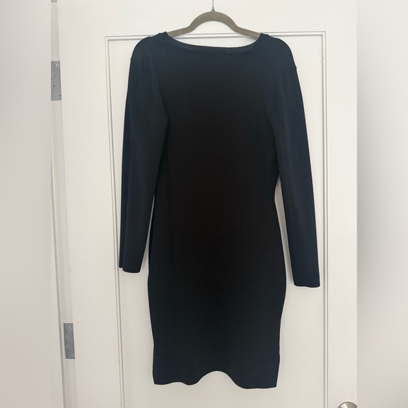 John + Jenn Black Long Sleeve Dress with Silver Grommet Accents - Picture 10 of 10